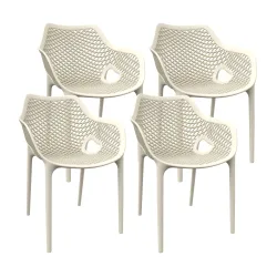 Gartenstuhl MATS 4er Set beige