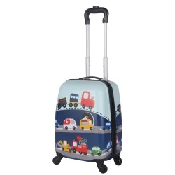Kinderkoffer Hartschalenkoffer Autos blau
