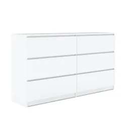 Kommode TALA 6 Schubladen 138 x 77 cm weiss