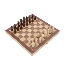 Schachspiel Holz 29 x 29 cm magnetisch