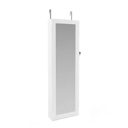 Schmuckschrank mit Spiegel BELINA weiss