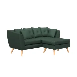 Ecksofa HAILY dunkelgrün