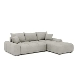Ecksofa mit Schlaffunktion TRAVIS rechts grau