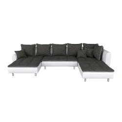 undefined, Ecksofa VEGAS anthrazit/weiss