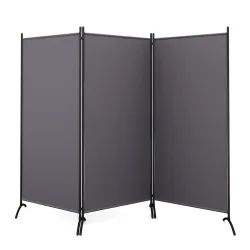 Paravent 3-teilig 255 x 180 cm anthrazit