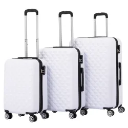 Reisekoffer Hartschalenkoffer AMY 3er Set weiss