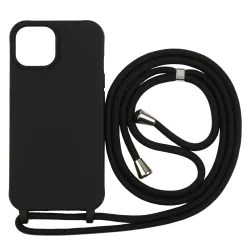 Handyhülle mit Band iPhone 15 schwarz