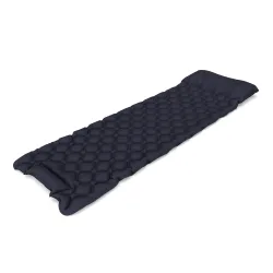 Campingmatte mit Kissen 195 x 60 x 5 cm dunkelblau
