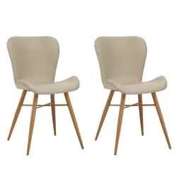 Esszimmerstuhl TONI 2er Set beige