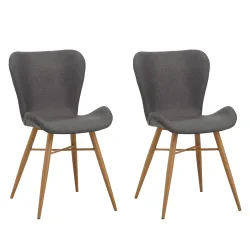 Esszimmerstuhl TONI 2er Set anthrazit