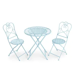 Bistroset PAULINE hellblau