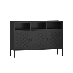 Sideboard Metall AMET 119 x 80 cm schwarz