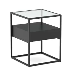 Nachttisch Metall NITE 40 x 51 cm schwarz
