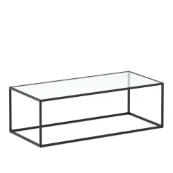 Beistelltisch Glas NITE 110 x 50 x 36 cm schwarz
