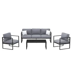 Lounge LUANDA schwarz/anthrazit