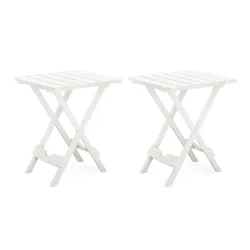 Beistelltisch klappbar 44 x 38 cm 2er Set weiss