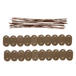 Sichtschutzmatte PVC Befestigungs-Kit 100 Stk. braun