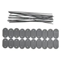 Sichtschutzmatte PVC Befestigungs-Kit 100 Stk. anthrazit