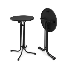 Bistrotisch Stehtisch MARTIN rund 70 x 110 cm schwarz