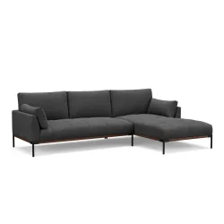 Ecksofa TIMBER rechts anthrazit