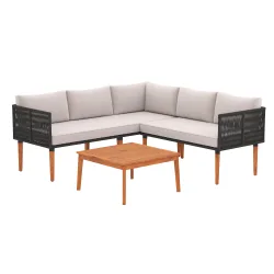 Lounge DELGADA schwarz/natur/hellgrau
