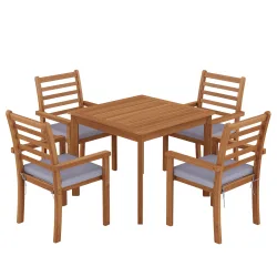 Gartenmöbel Set Holz APULIA 5-teilig
