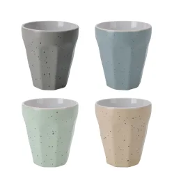 Becher Porzellan 4er Set 250 ml Speckle
