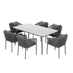 Gartenmöbel Set MARCELLO 7-teilig anthrazit
