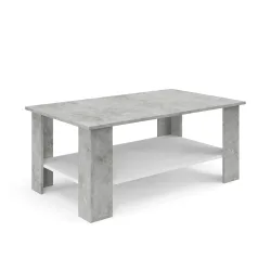 Beistelltisch ZUMMER 100 x 60 x 42 cm hellgrau/weiss