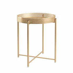 Beistelltisch RIMMA rund 43 x 47 cm gold