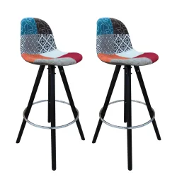 undefined, Barhocker AMALIA 2er Set bunt/schwarz