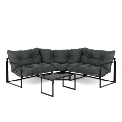 Lounge FLORENZIA anthrazit/schwarz