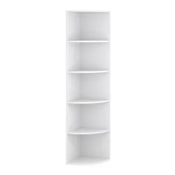 Eckregal mit 6 Ebenen MARKUS 40 x 180 cm weiss