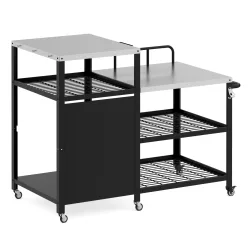 Grill Beistelltisch 135 x 70 x 107 cm schwarz
