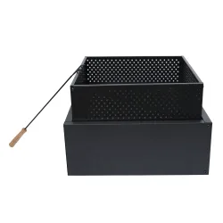 Feuerschale eckig 55 x 55 x 22 cm