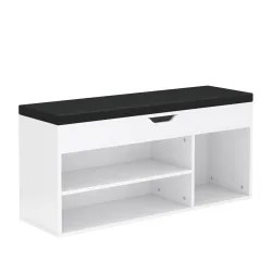Schuhbank Holz 104 x 32 x 48 cm weiss