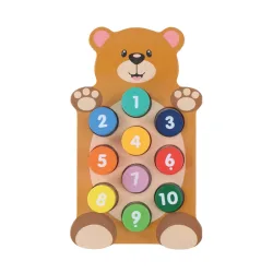 Holzspielzeug Lernspiel Bär 11-teilig