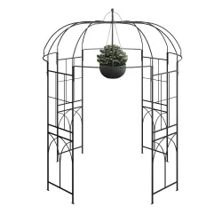 Rosenbogen Pavillon 211 x 211 x 256 cm schwarz