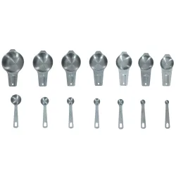 Messbecher- und Messlöffel Edelstahl 15er Set