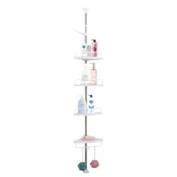 Eckregal Duschablage 120-320 cm weiss