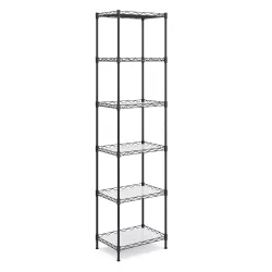Regal Metall höhenverstellbar 42 x 29 x 160 cm schwarz