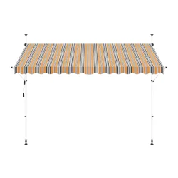 Balkonmarkise 350 x 150 cm gelb/blau