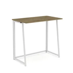 Schreibtisch NORMAN klappbar 80 x 45 x 74 cm braun/weiss