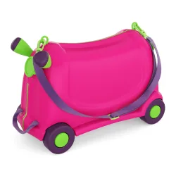 Kinderkoffer Hartschalenkoffer mit Sitzfläche pink