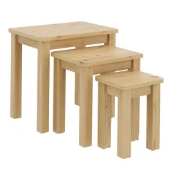 Beistelltisch Holz LUIGI 3-teilig natur