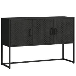 Sideboard Metall AMET 120 x 80 cm schwarz