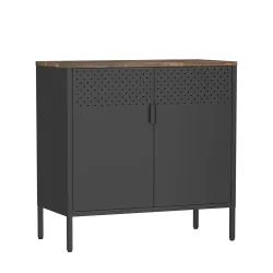 Kommode Metall AMET 80 x 80 cm schwarz