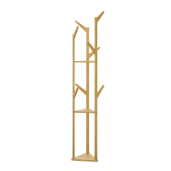 Garderobe Kleiderständer Bambus CONRAD 31 x 166 cm natur