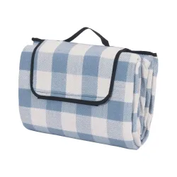 Picknickdecke 200 x 150 cm blau/weiss