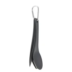 Camping-Besteck Set mit Karabinerhaken 3-teilig